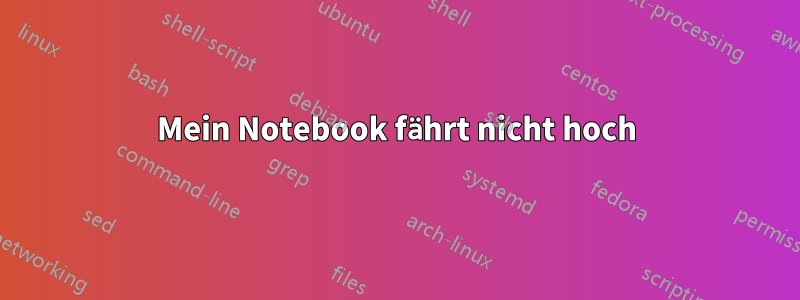 Mein Notebook fährt nicht hoch