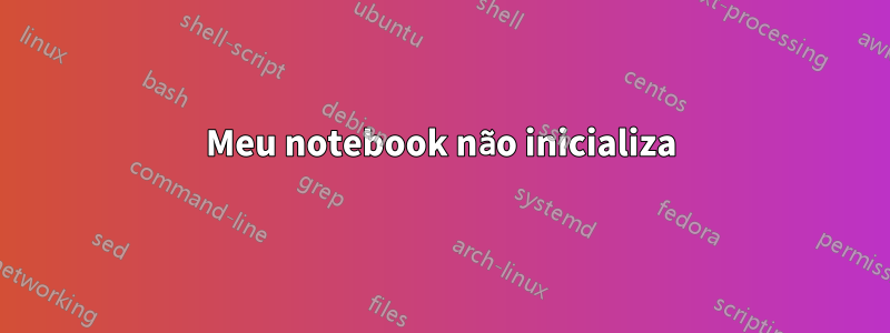 Meu notebook não inicializa