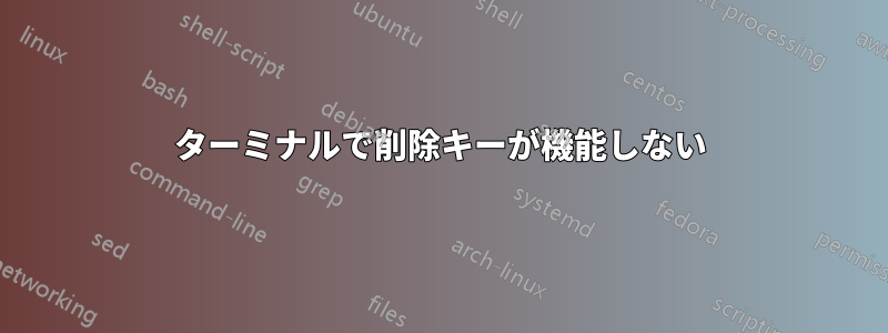 ターミナルで削除キーが機能しない