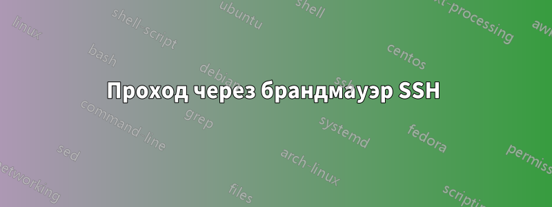 Проход через брандмауэр SSH