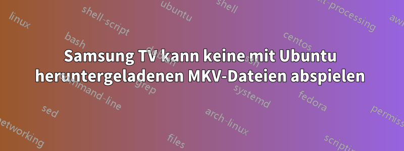 Samsung TV kann keine mit Ubuntu heruntergeladenen MKV-Dateien abspielen