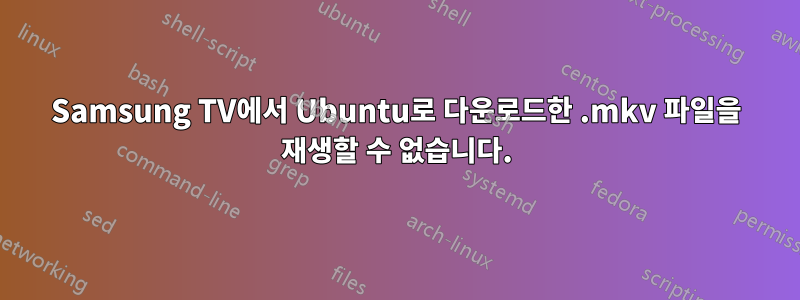 Samsung TV에서 Ubuntu로 다운로드한 .mkv 파일을 재생할 수 없습니다.