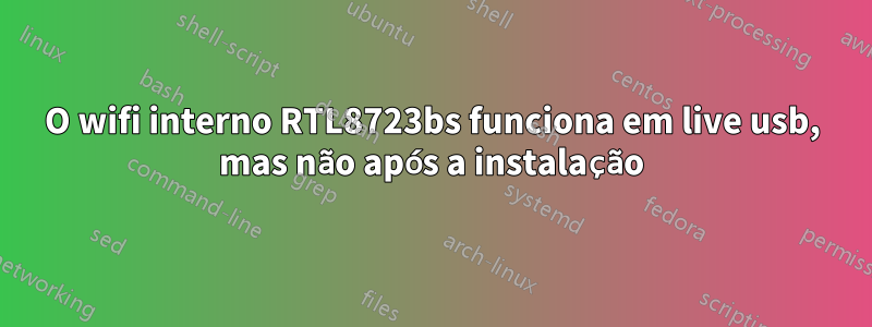 O wifi interno RTL8723bs funciona em live usb, mas não após a instalação