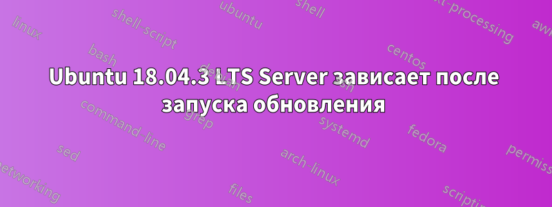 Ubuntu 18.04.3 LTS Server зависает после запуска обновления