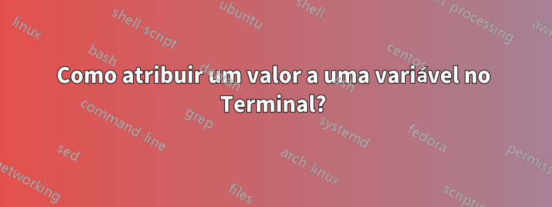 Como atribuir um valor a uma variável no Terminal?