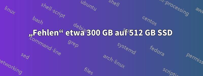 „Fehlen“ etwa 300 GB auf 512 GB SSD