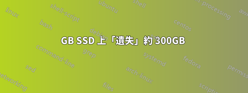 512GB SSD 上「遺失」約 300GB