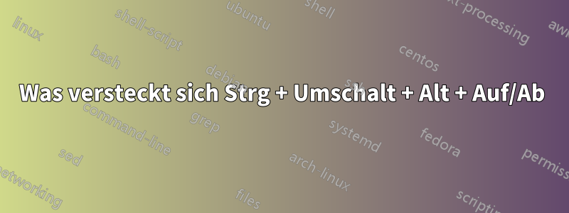 Was versteckt sich Strg + Umschalt + Alt + Auf/Ab