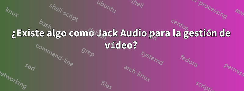 ¿Existe algo como Jack Audio para la gestión de vídeo?