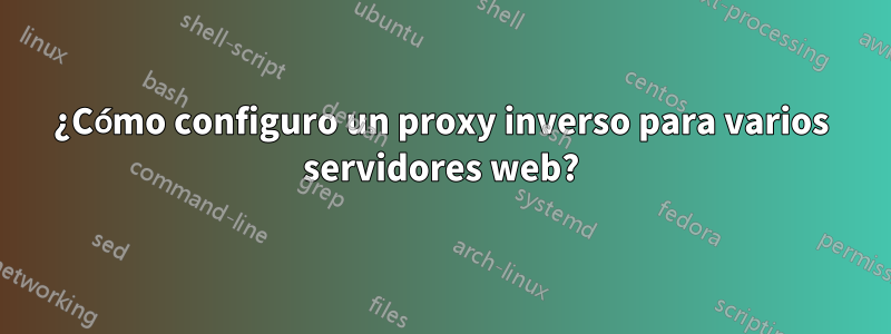 ¿Cómo configuro un proxy inverso para varios servidores web?