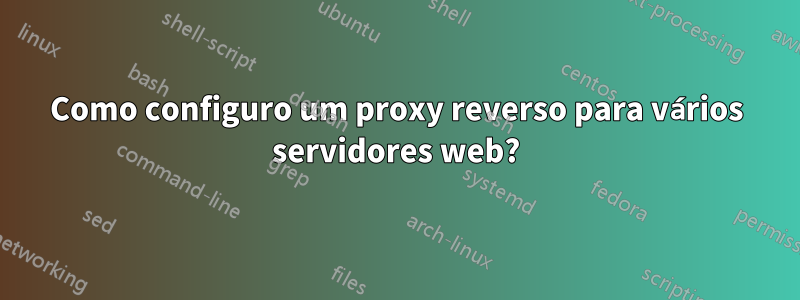 Como configuro um proxy reverso para vários servidores web?