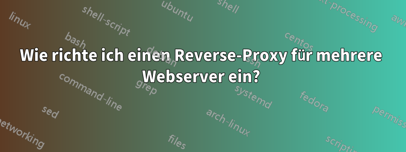 Wie richte ich einen Reverse-Proxy für mehrere Webserver ein?