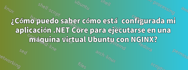 ¿Cómo puedo saber cómo está configurada mi aplicación .NET Core para ejecutarse en una máquina virtual Ubuntu con NGINX?