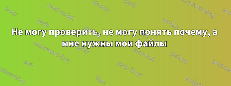 Не могу проверить, не могу понять почему, а мне нужны мои файлы