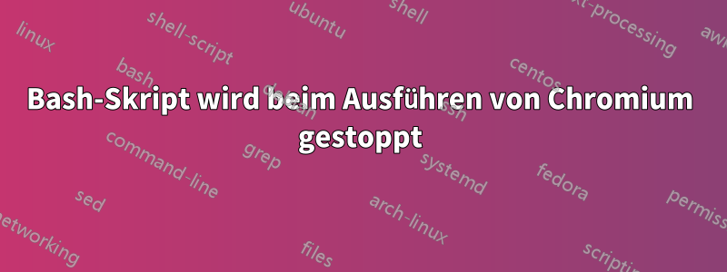 Bash-Skript wird beim Ausführen von Chromium gestoppt