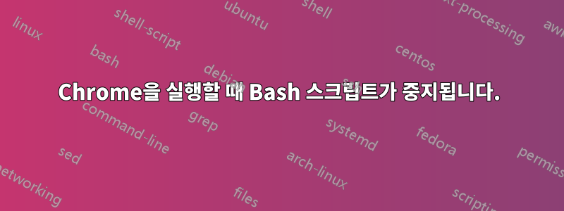 Chrome을 실행할 때 Bash 스크립트가 중지됩니다.