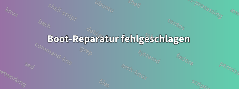 Boot-Reparatur fehlgeschlagen