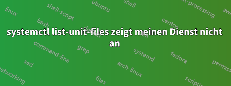 systemctl list-unit-files zeigt meinen Dienst nicht an