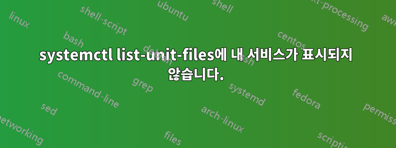 systemctl list-unit-files에 내 서비스가 표시되지 않습니다.