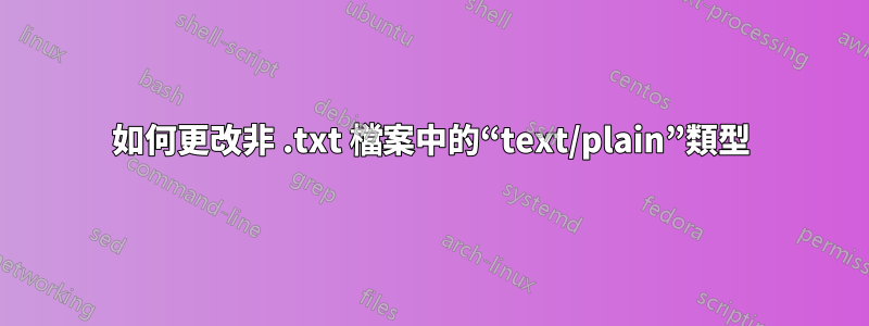 如何更改非 .txt 檔案中的“text/plain”類型