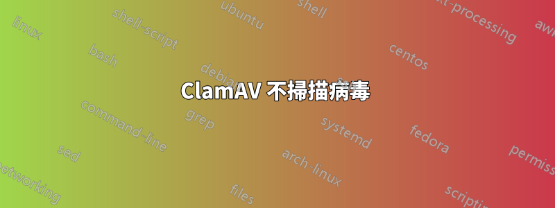 ClamAV 不掃描病毒