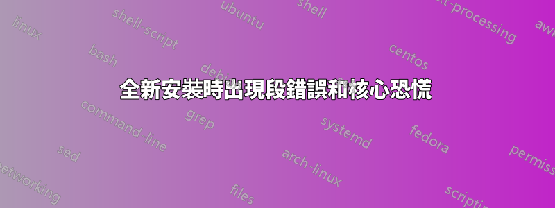 全新安裝時出現段錯誤和核心恐慌