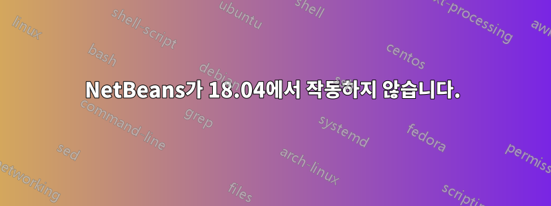 NetBeans가 18.04에서 작동하지 않습니다.