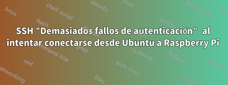 SSH "Demasiados fallos de autenticación" al intentar conectarse desde Ubuntu a Raspberry Pi