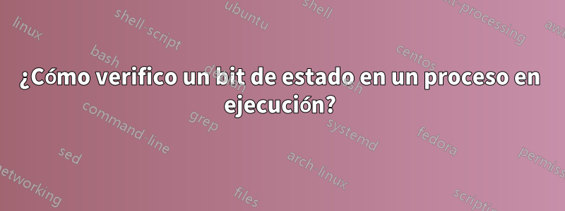 ¿Cómo verifico un bit de estado en un proceso en ejecución?