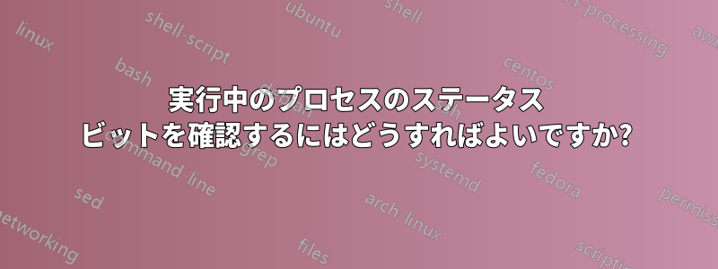 実行中のプロセスのステータス ビットを確認するにはどうすればよいですか?