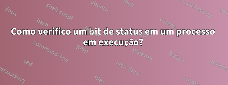 Como verifico um bit de status em um processo em execução?