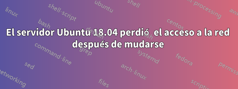 El servidor Ubuntu 18.04 perdió el acceso a la red después de mudarse