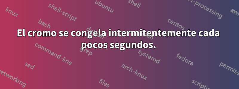 El cromo se congela intermitentemente cada pocos segundos.