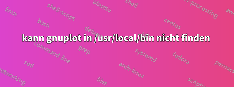 kann gnuplot in /usr/local/bin nicht finden