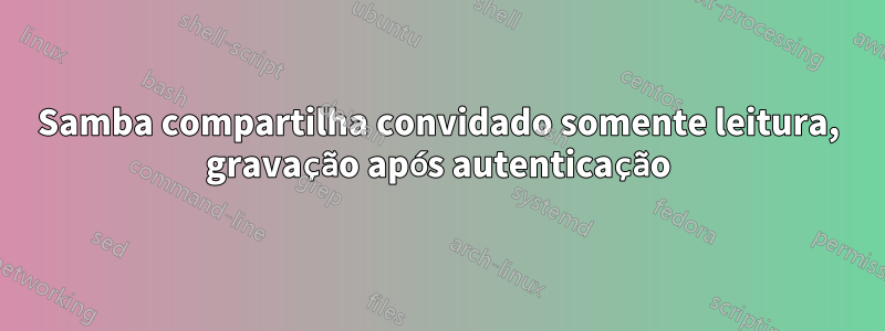 Samba compartilha convidado somente leitura, gravação após autenticação