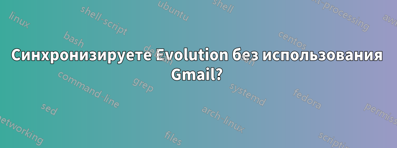 Синхронизируете Evolution без использования Gmail?
