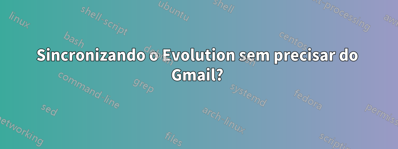 Sincronizando o Evolution sem precisar do Gmail?