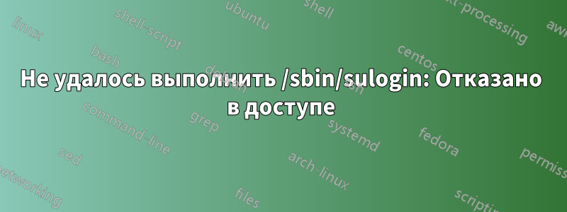 Не удалось выполнить /sbin/sulogin: Отказано в доступе