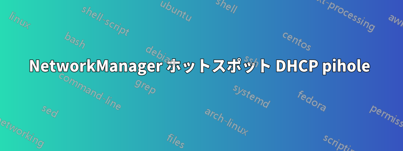 NetworkManager ホットスポット DHCP pihole