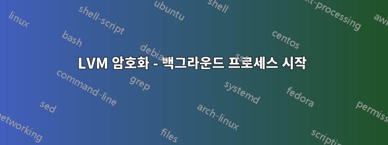 LVM 암호화 - 백그라운드 프로세스 시작