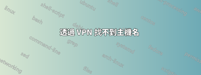 透過 VPN 找不到主機名