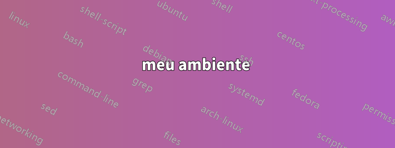 meu ambiente