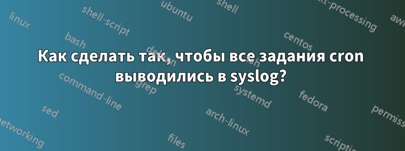 Как сделать так, чтобы все задания cron выводились в syslog?