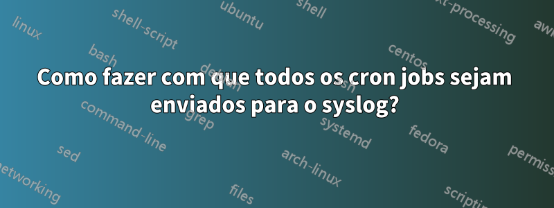 Como fazer com que todos os cron jobs sejam enviados para o syslog?