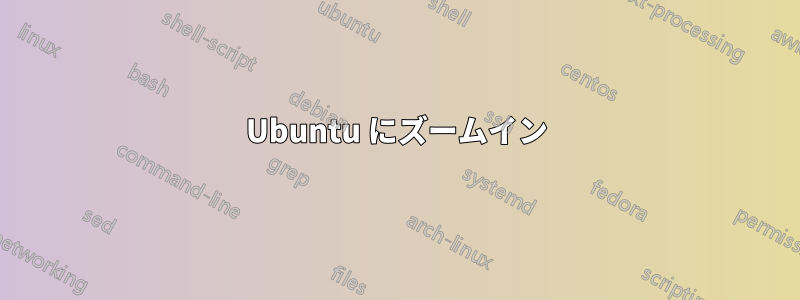Ubuntu にズームイン