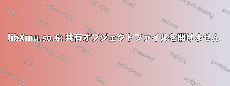 libXmu.so.6: 共有オブジェクトファイルを開けません