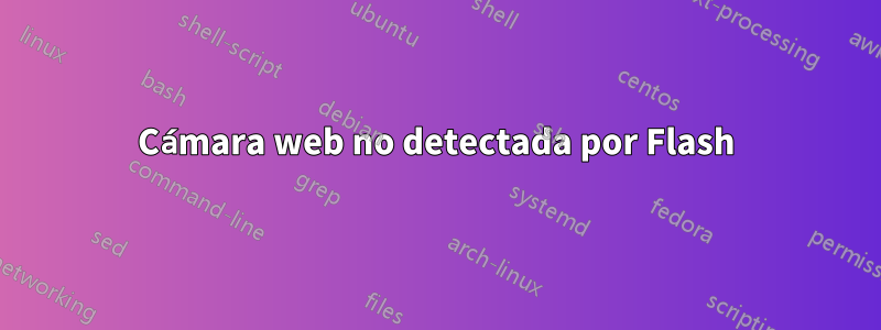 Cámara web no detectada por Flash