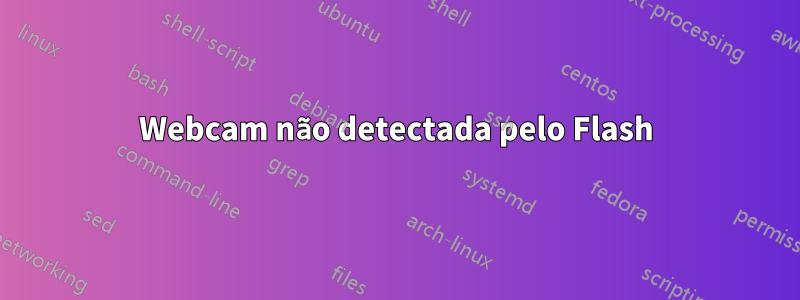 Webcam não detectada pelo Flash