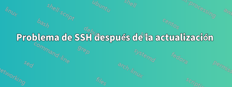 Problema de SSH después de la actualización