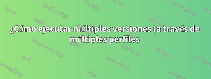 ¿Cómo ejecutar múltiples versiones (a través de múltiples perfiles) de Firefox?